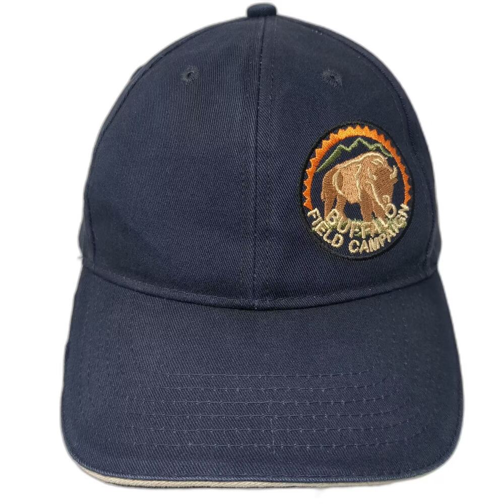 BIG Baseball Cap Blue OS Buffalo Field Campaign Embroidered Cotton Slideback Hat